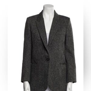 Nili Lotan Black Blazer Classic Wool Blend Suit Jacket